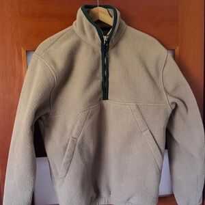 Gap Mens Athlete Fleece XS - Tan with green trim